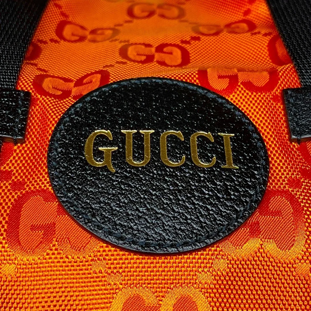 GUCCI Off The Grid Backpack Econyl Orange GG Logo Sustainable Rucksack Luxurious - Picture 7 of 16